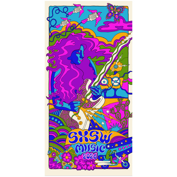 2026 SXSW 40TH ANNIVERSARY MUSIC POSTER
