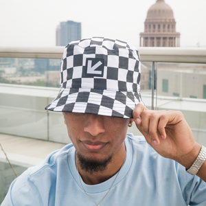 Bucket hat checkered on sale