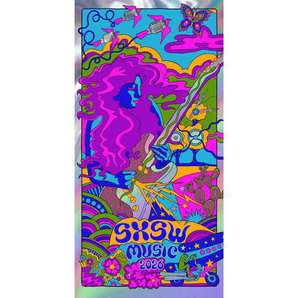 2026 SXSW 40TH ANNIVERSARY MUSIC POSTER